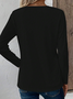 Abstract Print Long Sleeve V-Neck T-shirt