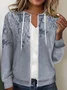 Loose 3D Printing Hoodie Casual Jacket
