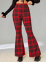 Plaid Regular Fit Sexy Pants