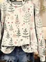 Loose Floral Casual Sweatshirt