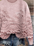 Loose Casual Floral Sweatshirt