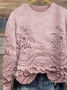 Loose Casual Floral Sweatshirt