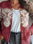 Loose Knitted Crew Neck Vintage Cardigan