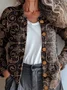 Ethnic Knitted Ethnic Crew Neck Cardigan