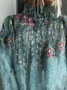 Floral Turtleneck Casual Sweatshirt