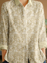 Casual Vintage Floral Lace Long Sleeve Shirt