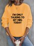 Text Letters Casual Sweatshirt
