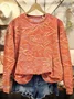 Casual Crew Neck Loose Sweatshirt