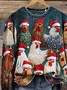 Turkey Crew Neck Casual Sweatshirt
