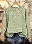Casual Crew Neck Loose Sweatshirt