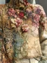 Vintage Pop Art Print Loose Mock Neck Sweatshirt