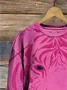 Animal Print Long Sleeve Crew Neck Sweatshirt