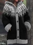 3D Printing Casual Loose V Neck Kimono