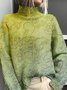 Casual Mock Neck Loose 3D Printing Sweatshirt