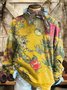 Floral Print Long Sleeve Crew Neck Sweatshirt