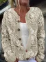 Vintage 3D Printed Long Sleeve Cardigans