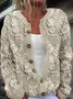 Vintage 3D Printed Long Sleeve Cardigans