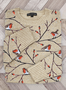 Birds on Branch Embroidery Pattern Cozy Knit Sweater