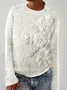 Classy Flowers 3d Knit Art Cozy Sweater