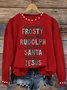 Women's Merry Christmas Love Like Jesus Printed Sweatshirt