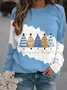 Women's Christmas Tree Merry And Bright Print Sweatshirt