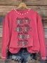 Women's Merry Christmas Love Like Jesus Printed Sweatshirt