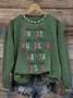 Women's Merry Christmas Love Like Jesus Printed Sweatshirt