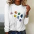 Jersey Loose Floral Casual T-Shirt