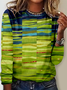 Casual Long Sleeve Round Neck T-Shirt