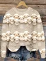 Casual Crew Neck 3D Printing Sweatshirt