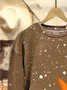 Abstract Print Long Sleeve Crew Neck Sweatshirt