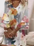 V Neck Casual Dress With No