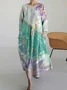 Casual Crew Neck Loose Dress With No