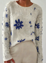 Casual Long Sleeve Round Neck T-Shirt