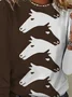 Loose Horse Casual Jersey T-Shirt