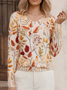 Casual V Neck Long Sleeve T-Shirt