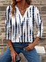 Casual V Neck Long Sleeve T-Shirt