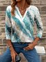 Casual V Neck Long Sleeve T-Shirt