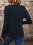 Casual V Neck Long Sleeve T-Shirt