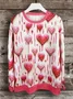 Valentine's Day Fashion Women's Round Neck Casual Sweatshirt