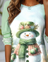 Women Casual Spring/Fall Christmas Daily Jersey Christmas Regular H-Line Regular T-shirts