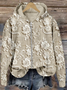 Vintage Floral Lace Embroidered Zip Up Comfy Hoodie