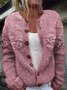 Casual Knitted Loose 3D Printing Cardigan