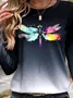 Casual Long Sleeve Round Neck T-Shirt