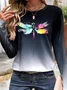 Casual Long Sleeve Round Neck T-Shirt