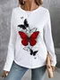 Casual Long Sleeve Round Neck T-Shirt
