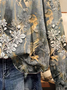 Floral Print Long Sleeve Crew Neck Sweatshirt