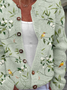 Knitted Loose Casual Crew Neck Cardigan
