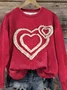 Heart/Cordate Vintage Crew Neck Sweatshirt