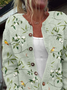 Knitted Loose Casual Crew Neck Cardigan